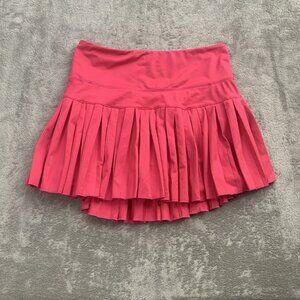 Gold Hinge Skirt Women XS Pink Pleated Tennis Pickleball Skort Shorts Workout